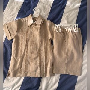Toddler Guayabera set. Brand new. 100% linen. Great for Hispanic theme parties.